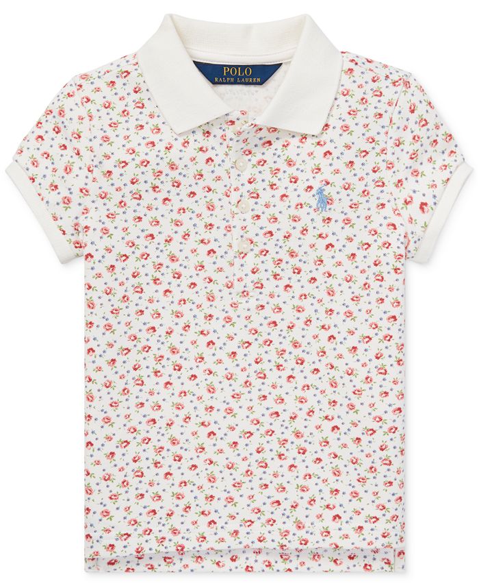 Polo Ralph Lauren Toddler Girls Floral Stretch Mesh Polo Shirt Macy's