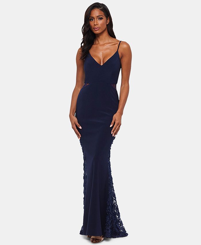 Betsy Adam Lace Inset Soutache Gown Macy s