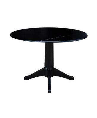 International Concept 42" Round Dual Drop Leaf Pedestal Table