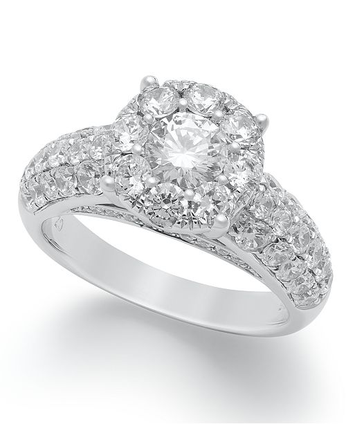 Macy S Diamond Engagement Ring In 14k White Rose Or Yellow