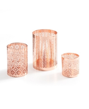 Danya B Set of 3 Filigree Candleholder Hurricanes