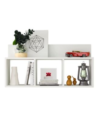 Triple Cubed Shelf with Ledge - Wall Mount Cubie Shelf