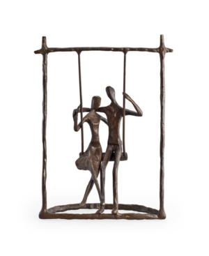 Danya B . Couple On A Swing Cast Bronze In Dark Brown