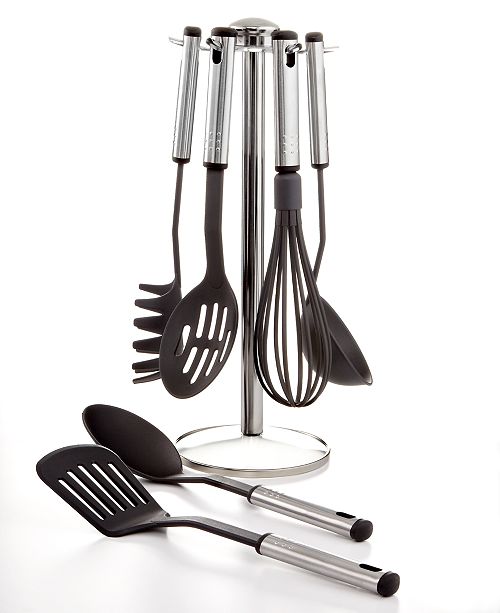 7 Piece Kitchen Utensil Set With Stand Created For Macy S