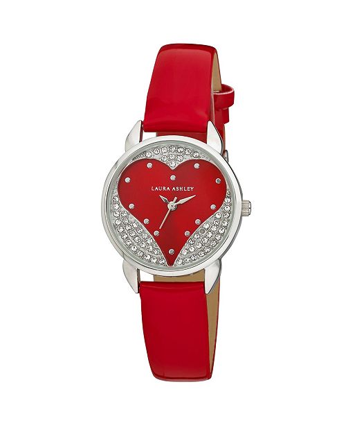 Laura Ashley Designer Red Hearts Watch & Reviews Watches Jewelry