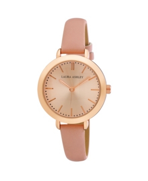 image of Laura Ashley Ladies- Signature Case Analog Display Rose Gold Watch