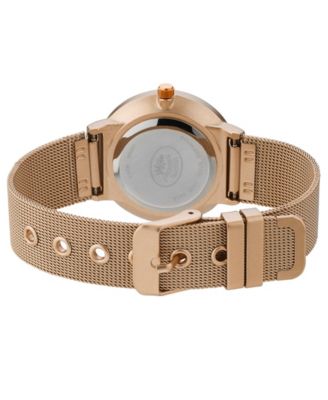 Ladies' Rose Gold Minimalist Mesh Band Watch