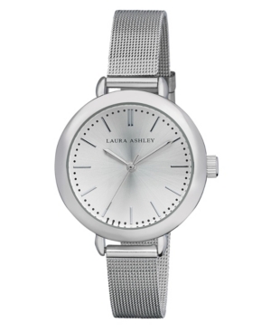 image of Laura Ashley Ladies- Silver Mesh Watch