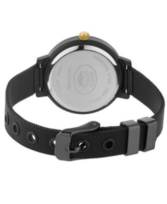 Spray Black Mesh Powered Glitz Dial Watch