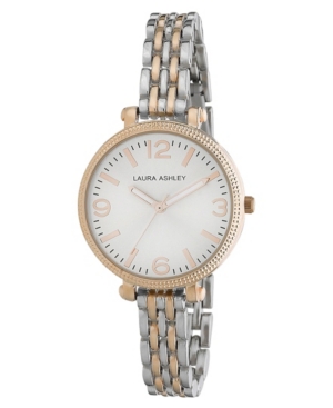 image of Laura Ashley Ladies- Two-tone Link Bracelet Watch