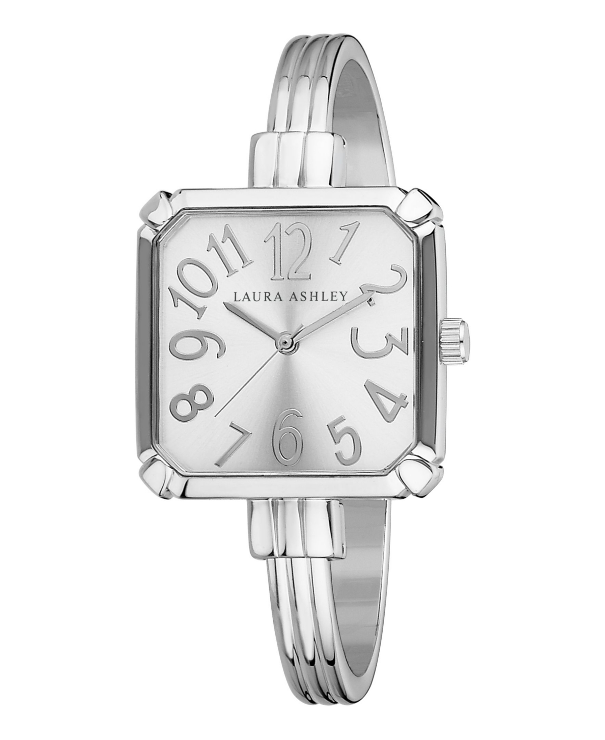 Laura AshleySilver Skinny Bangle Square Watch - Silver