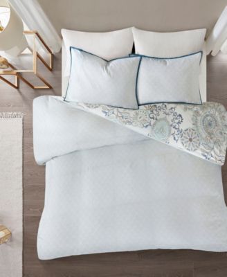 Isla Reversible 3-Pc. Duvet Cover Set, Full/Queen