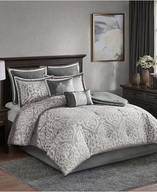 Madison Park Odette Queen 8 Piece Jacquard Comforter Set Reviews