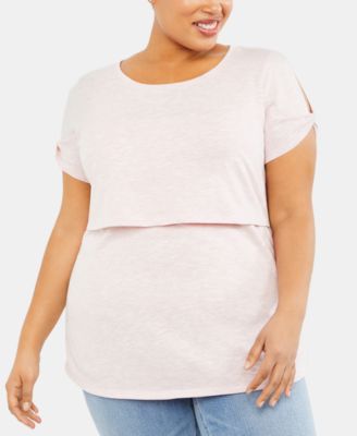 Motherhood Maternity - Plus Size Tiered Nursing Top