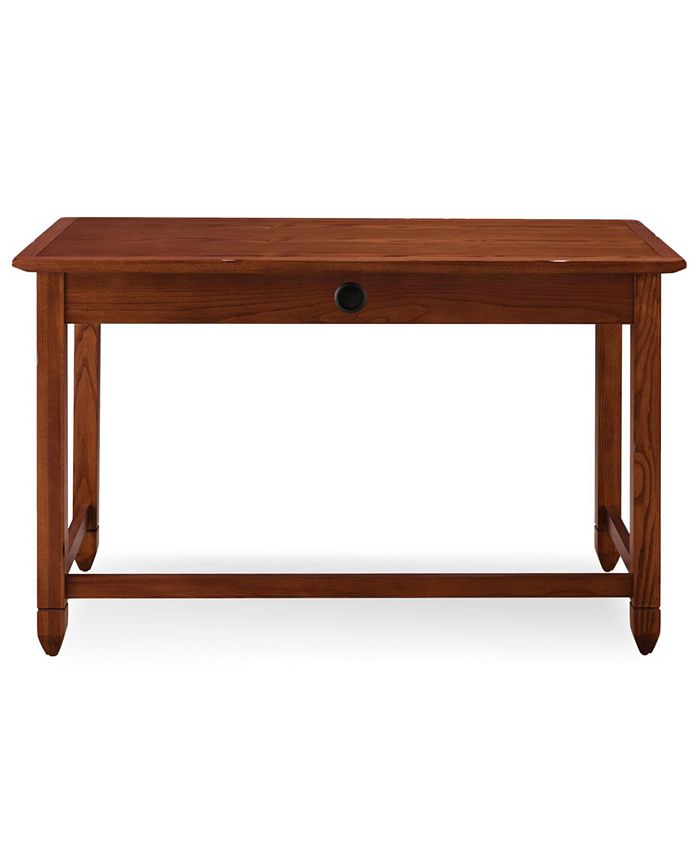 Leick Home Rustic Oak and Slate Laptop Desk with Center Drawer Macy's