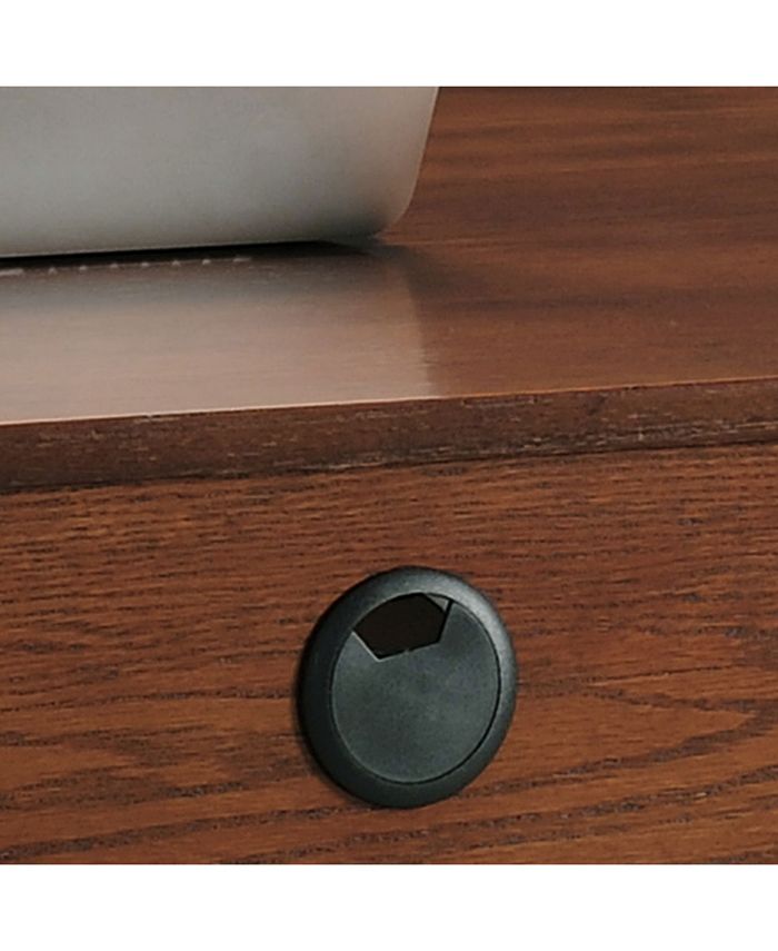 Leick Home Farmhouse Oak Turned leg Laptop Desk with Center Drawer Macy's