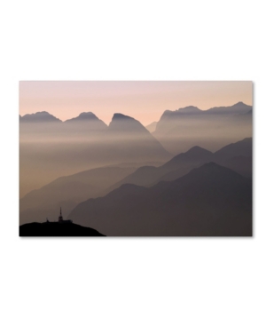 Trademark Global Lorenzo Rieg 'alpine Sunset' Canvas Art In Multi