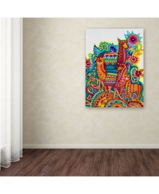 Trademark Global Oxana Ziaka 'Alpaca From Mexico' Canvas Art - 32" x 24" x 2"