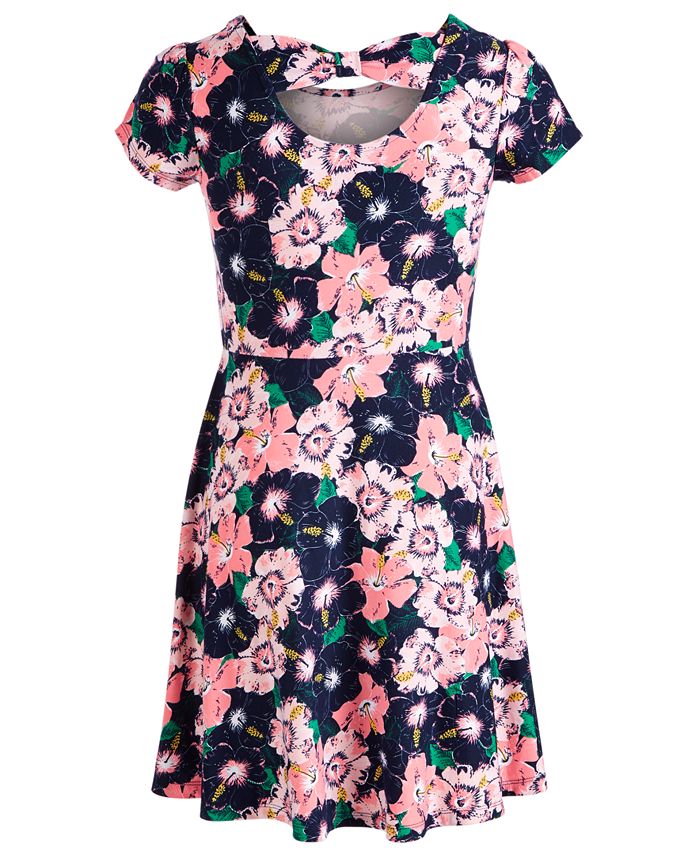 Epic Threads Big Girls Floral-Print Bow Dress, Created for Macy's - Macy's