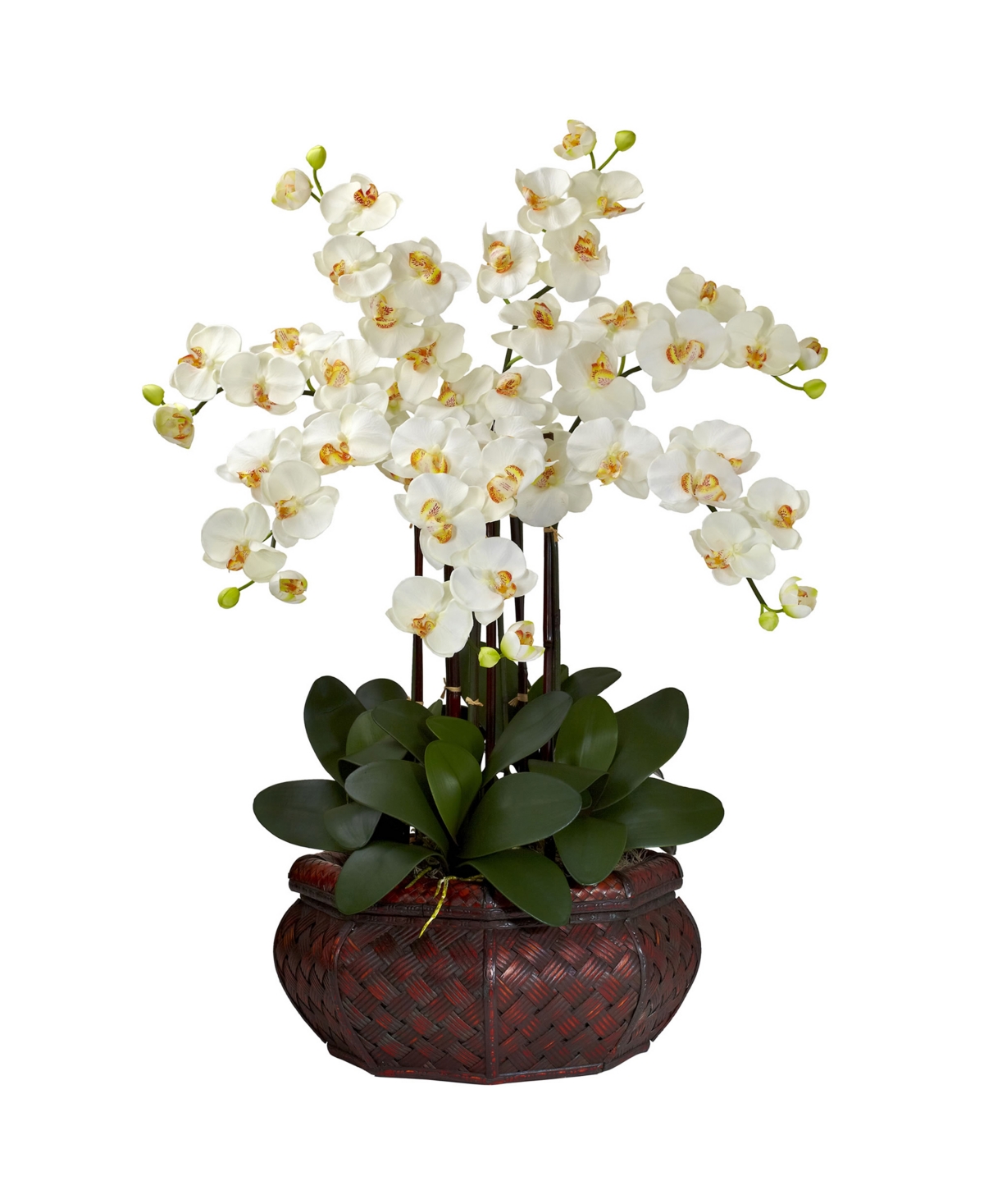 NEARLY NATURAL LARGE PHALAENOPSIS SILK FLOWER ARRANGEMENT 