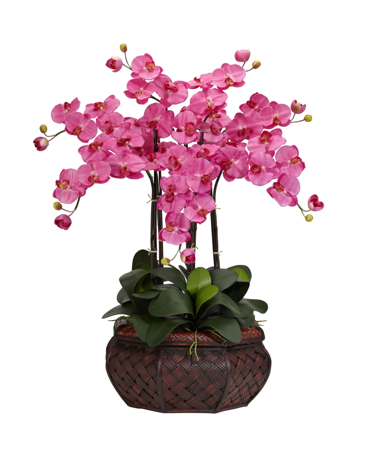 NEARLY NATURAL LARGE PHALAENOPSIS SILK FLOWER ARRANGEMENT 