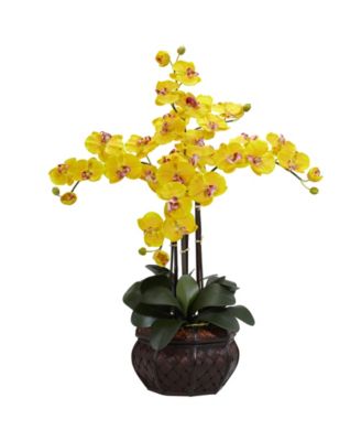 Nearly Natural - Phalaenopsis w/Decorative Vase Silk Flower Arrangement