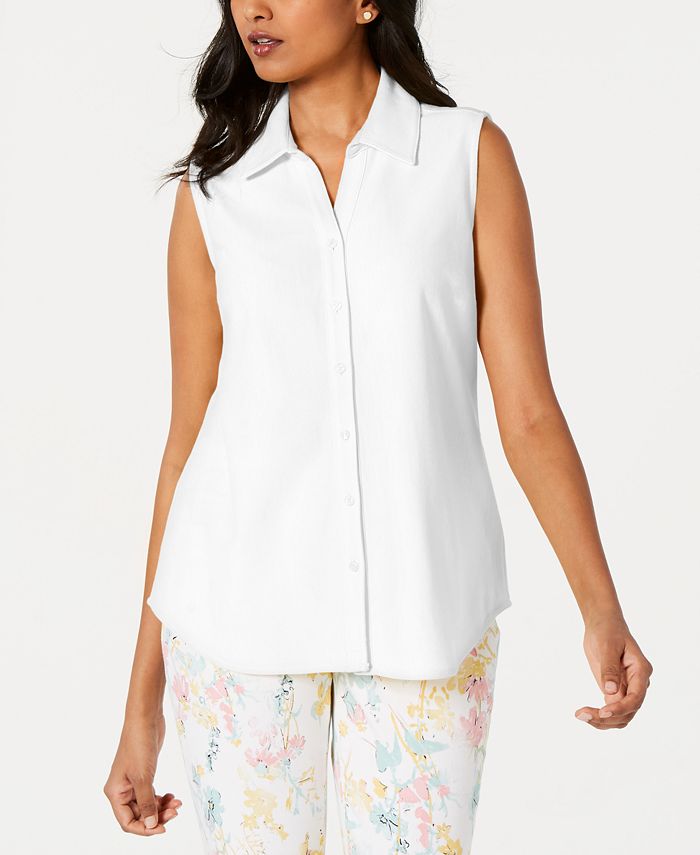Charter Club Petite Cotton Shirt, Created for Macy's Macy's