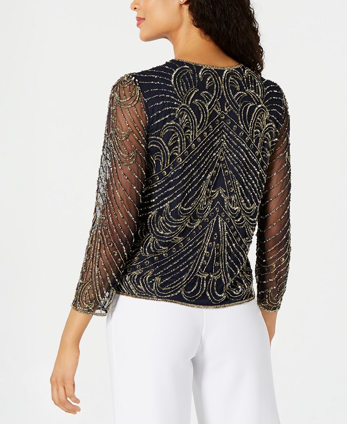 28th & Park Beaded & Sequined Jacket, Created for Macy's Macy's