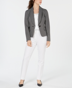 Le Suit Shawl-Lapel Printed-Jacket Pant Suit