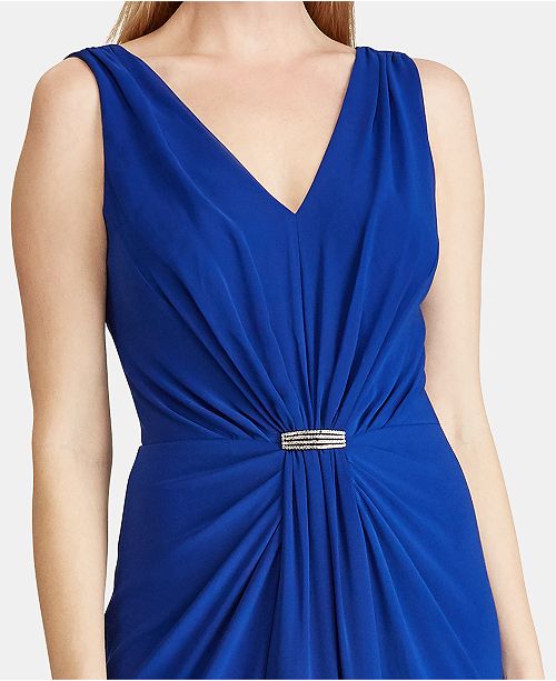 Lauren Ralph Lauren Ruched Jersey Gown & Reviews - Dresses - Women - Macy's