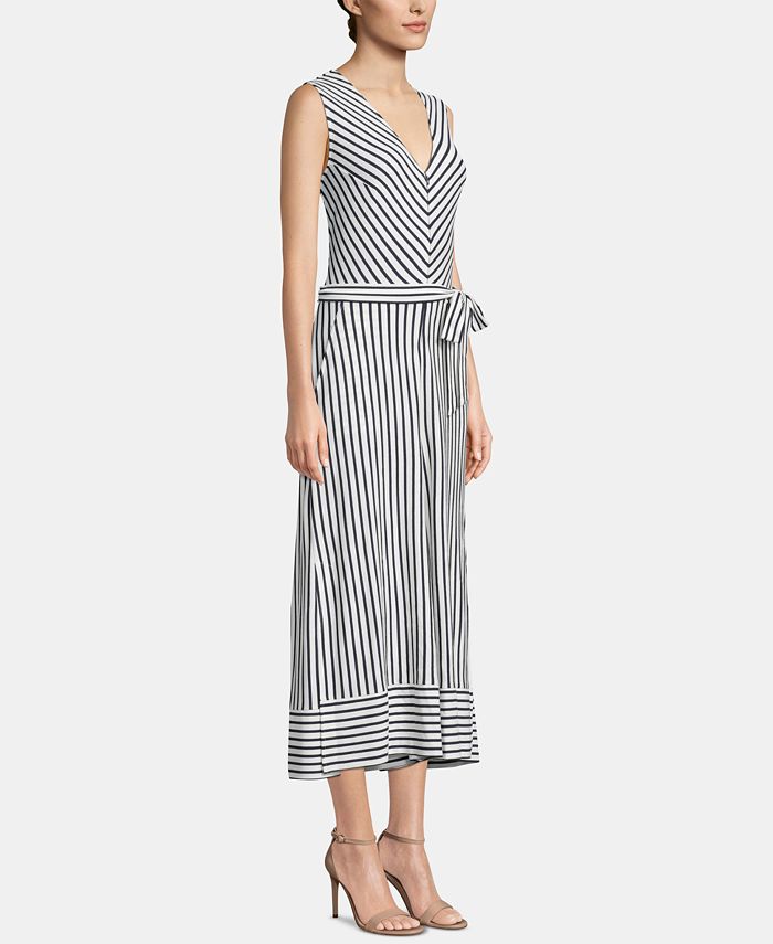 ECI Striped Zip-Front Cropped Jumpsuit - Macy's