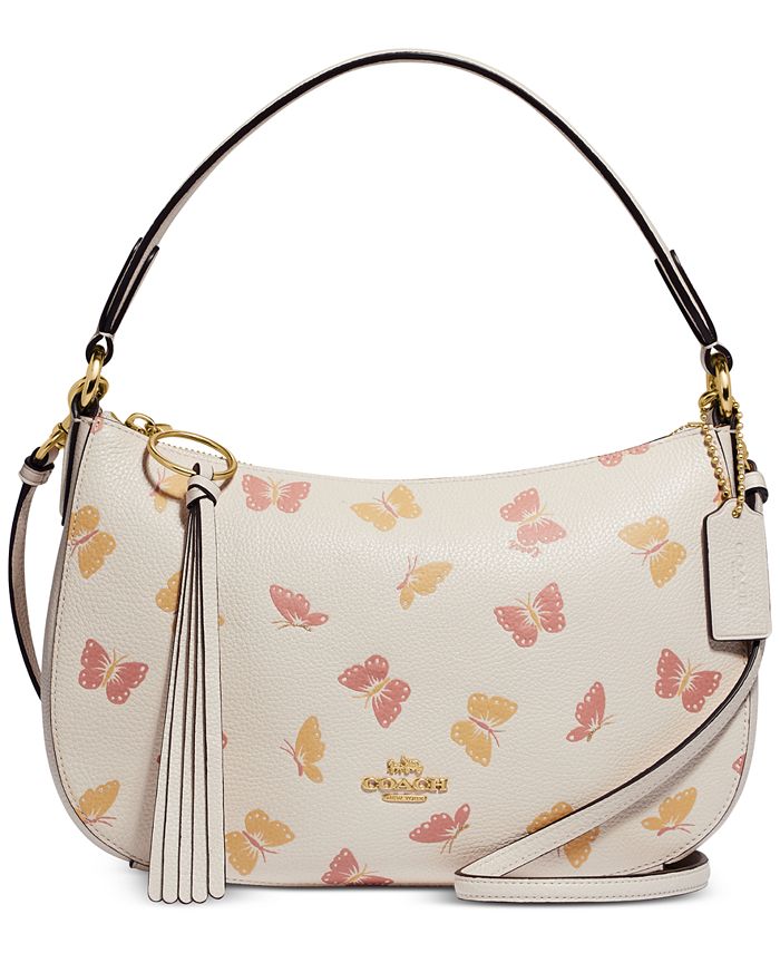 Coach Box Crossbody with Lovely Butterfly Print
