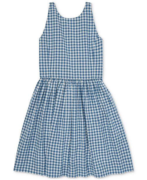 Polo Ralph Lauren Big Girls Gingham Cotton Dress & Reviews - Dresses ...
