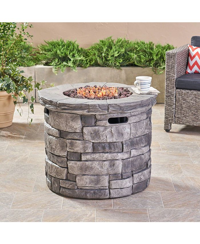 Noble House Angeles Outdoor Circular Fire Pit Macy's