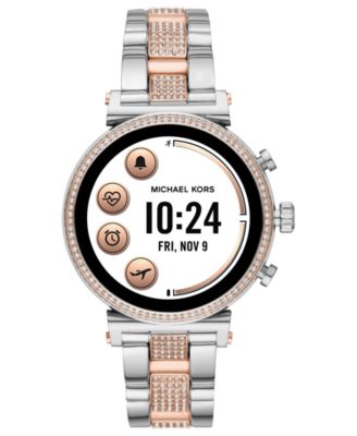 michael kors sofie two tone smartwatch