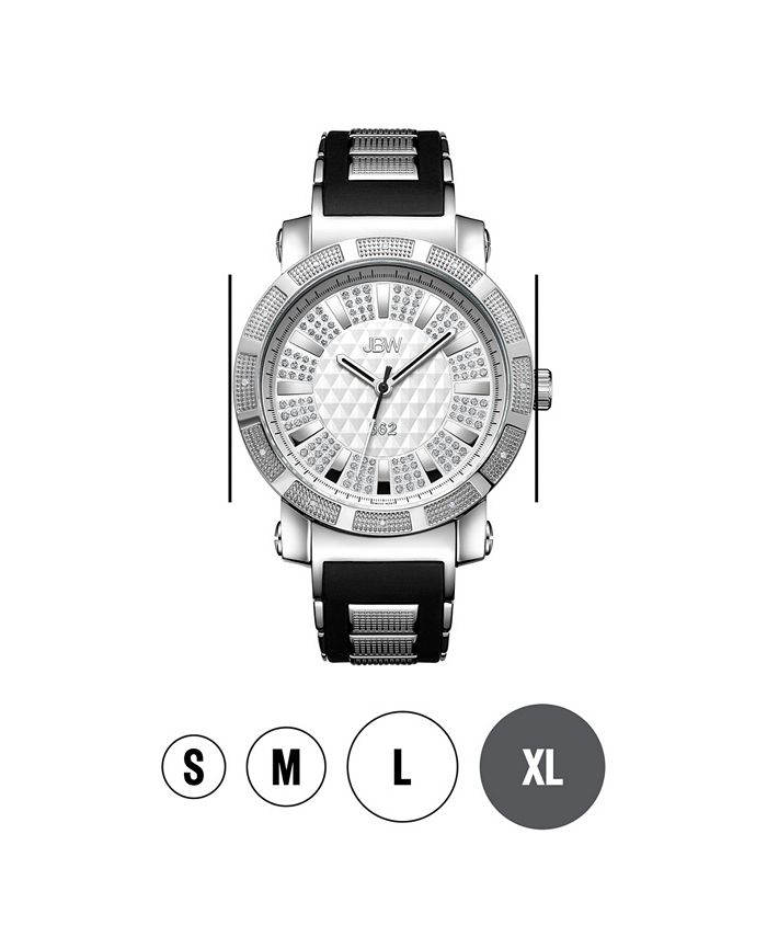 Jbw Men's "562" Diamond (1/8 ct.t.w.) Stainless Steel Watch Macy's