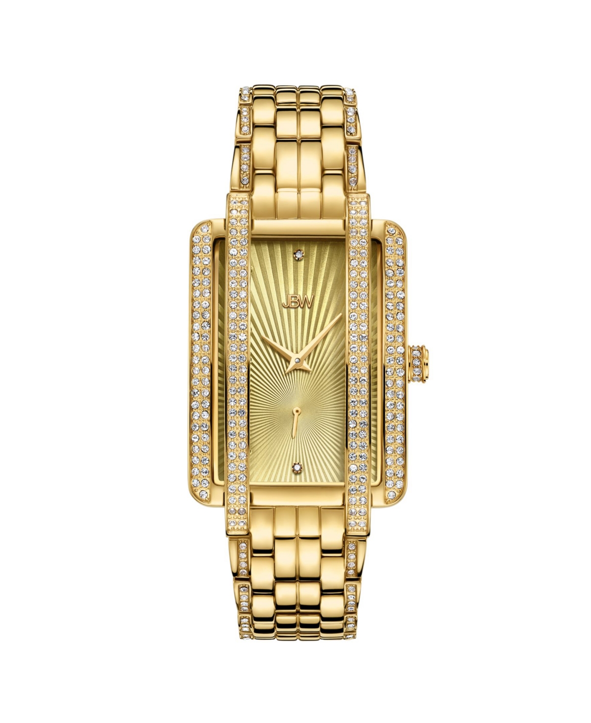 Jbw Women's Mink Diamond (1/8 ct.t.w.) 18k Gold Plated Stainless Steel Watch
