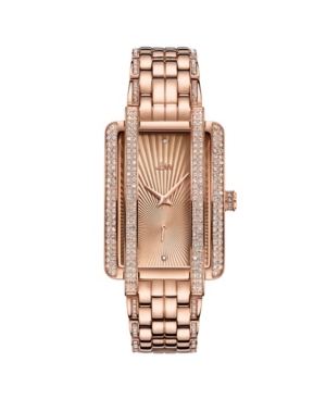 image of Jbw Women-s Mink Diamond (1/8 ct.t.w.) 18K Rose Gold Plated Stainless Steel Watch