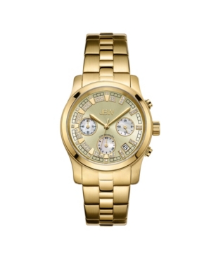 image of Jbw Women-s Alessandra Diamond (1/5 ct.t.w.) 18k Gold Plated Stainless Steel Watch