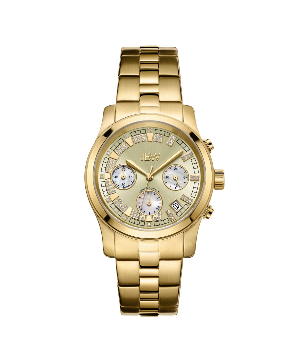 Women's Alessandra Diamond (1/5 ct.t.w.) 18k Gold Plated Stainless Steel Watch - Gold