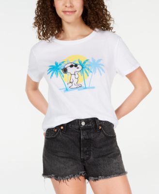 Love Tribe - Juniors' Peanuts Snoopy Joe Cool Graphic T-Shirt