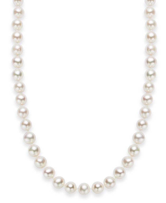 Macy's - 18" Cultured Freshwater Pearl Strand Necklace in Sterling Silver (7-8mm)