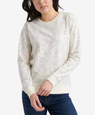 Lucky Brand Cotton Floral-print Crew 