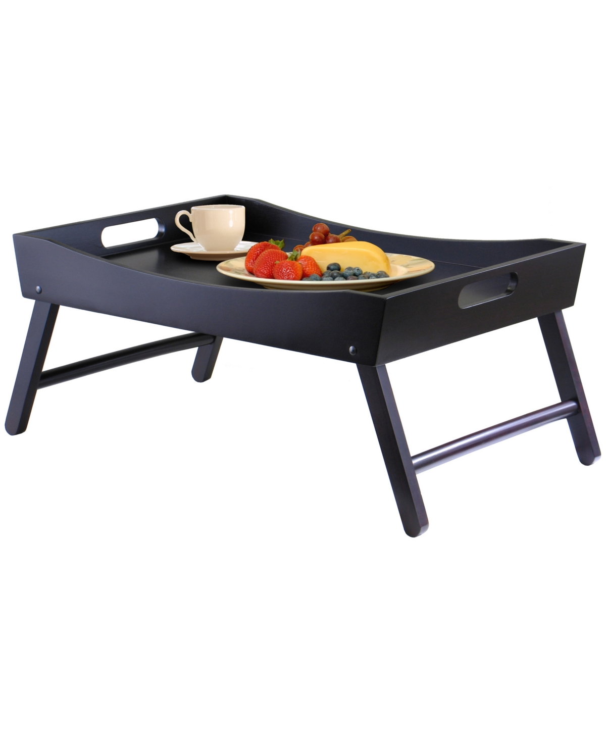 Winsome Benito Bed Tray With Curved Top, Foldable Legs In No Color