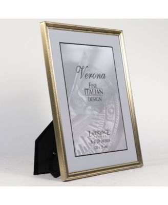 Antique Brass Picture Frame - Bead Border Design - 8" x 10"
