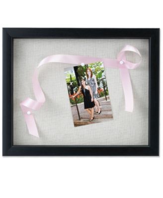 Lawrence Frames Black Shadow Box Frame - Linen Inner Display Board - 11 ...