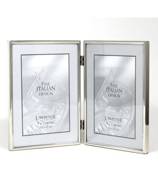 Lawrence Frames Hinged Double Simply Silver Metal Picture Frame - 5