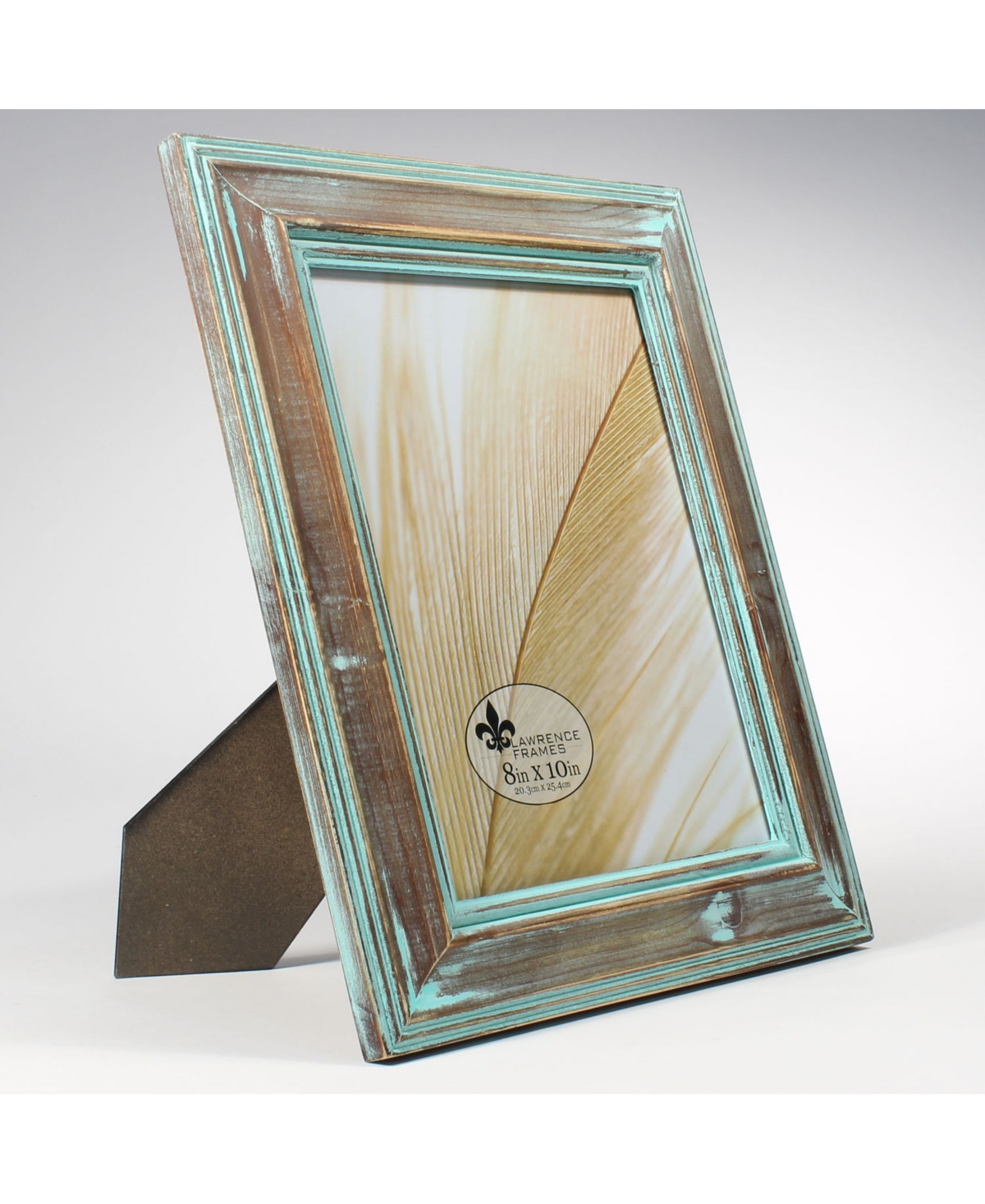 Lawrence Frames Weathered Wood with Verdigris Wash Picture Frame - 8" x 10"