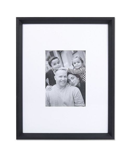 Lawrence Frames Wide Border Matted Frame Gallery Black 11 X 14