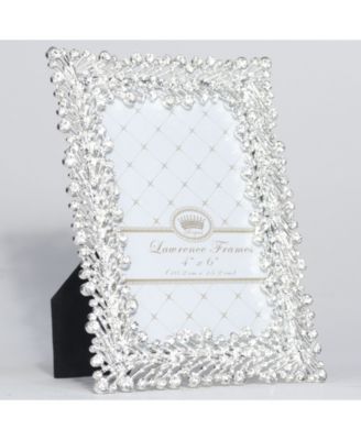 Jasmond Silver Metal Frame with Crystal Spray - 4" x 6"